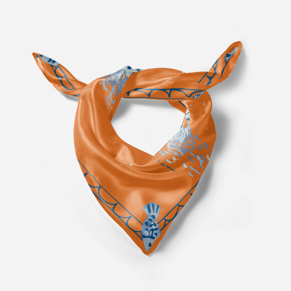 Silk Scarf - "The Blue Boat"
