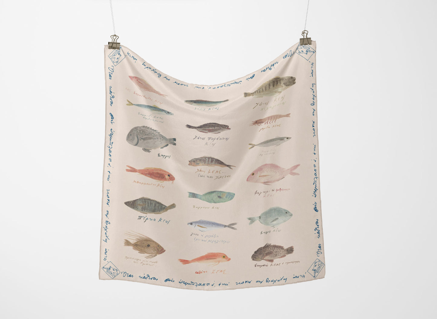 Silk Scarf- "The Fish of Kea"