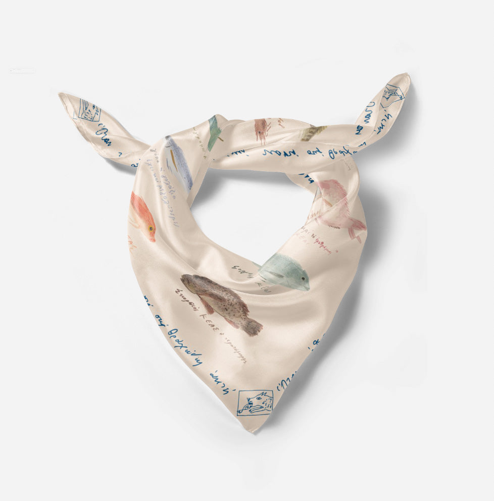 Silk Scarf- "The Fish of Kea"