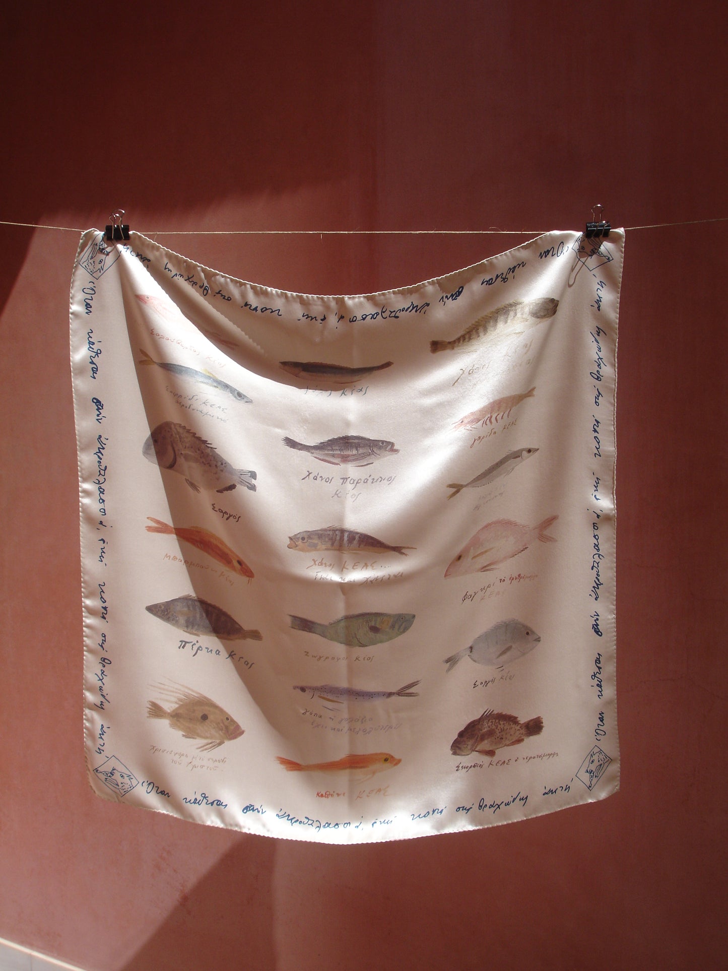 Silk Scarf- "The Fish of Kea"