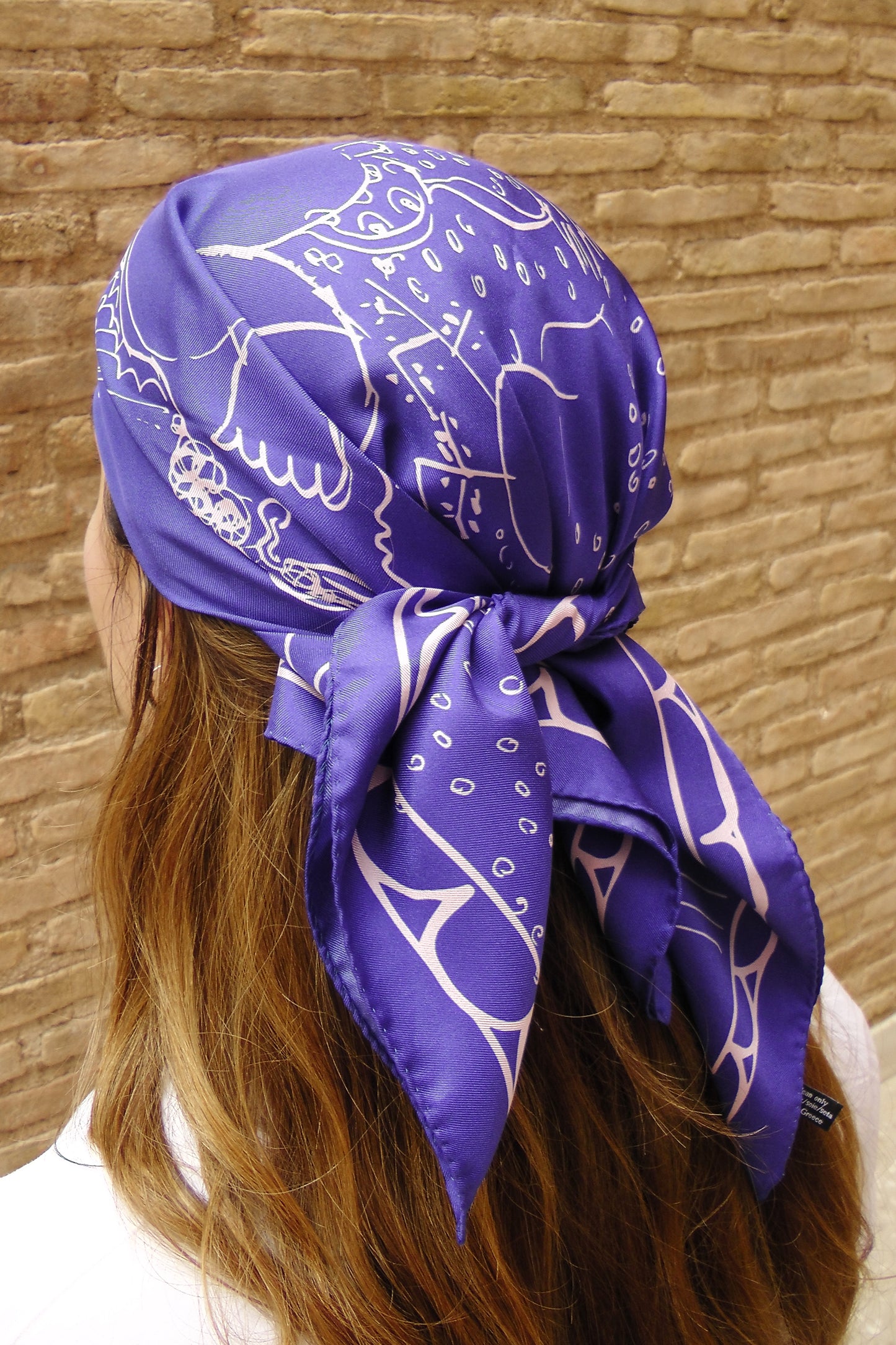 Silk Scarf - "Woman on the Beach"