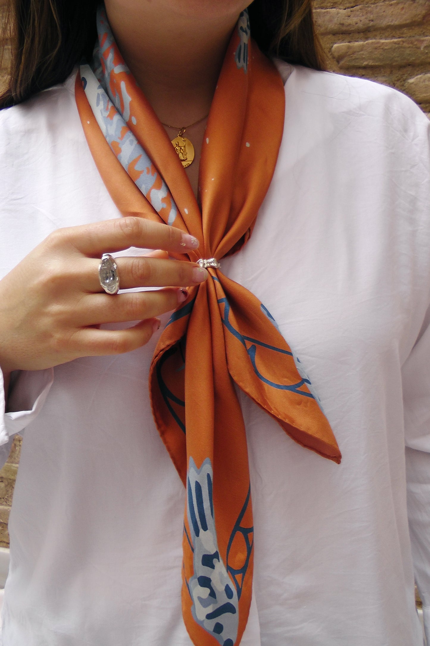 Silk Scarf - "The Blue Boat"