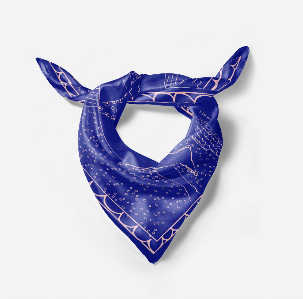 Silk Scarf - "Woman on the Beach"