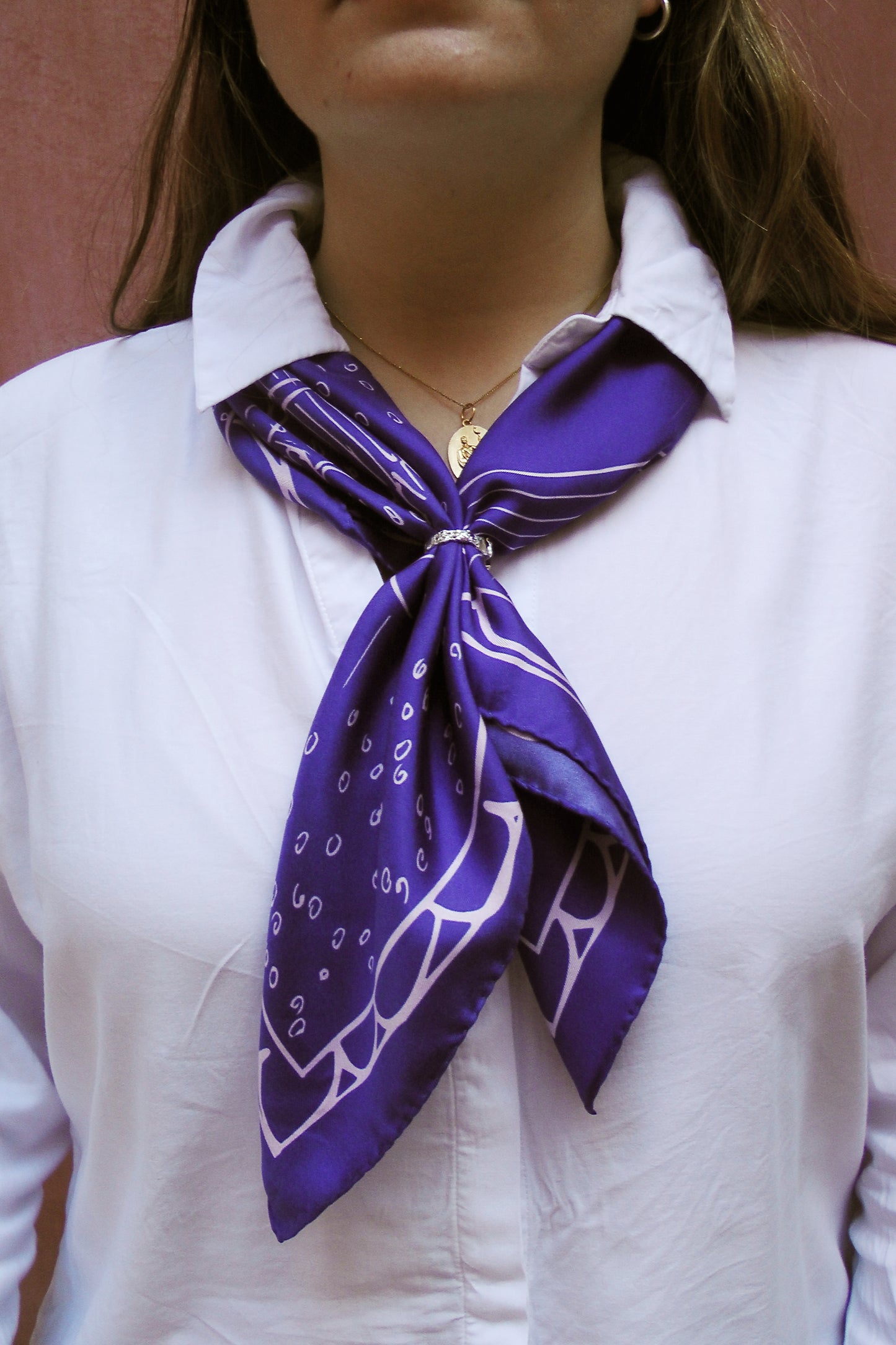 Silk Scarf - "Woman on the Beach"