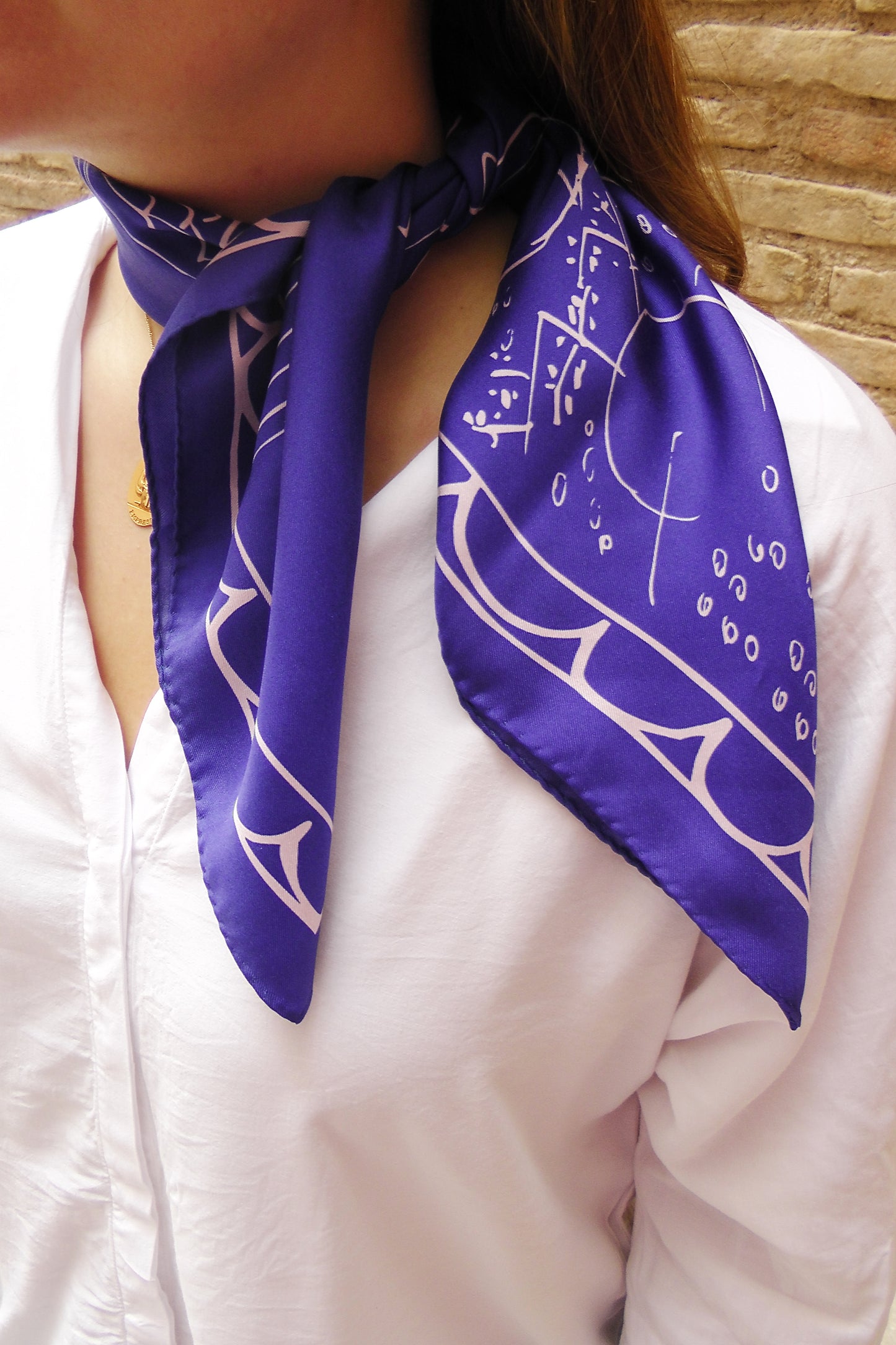 Silk Scarf - "Woman on the Beach"