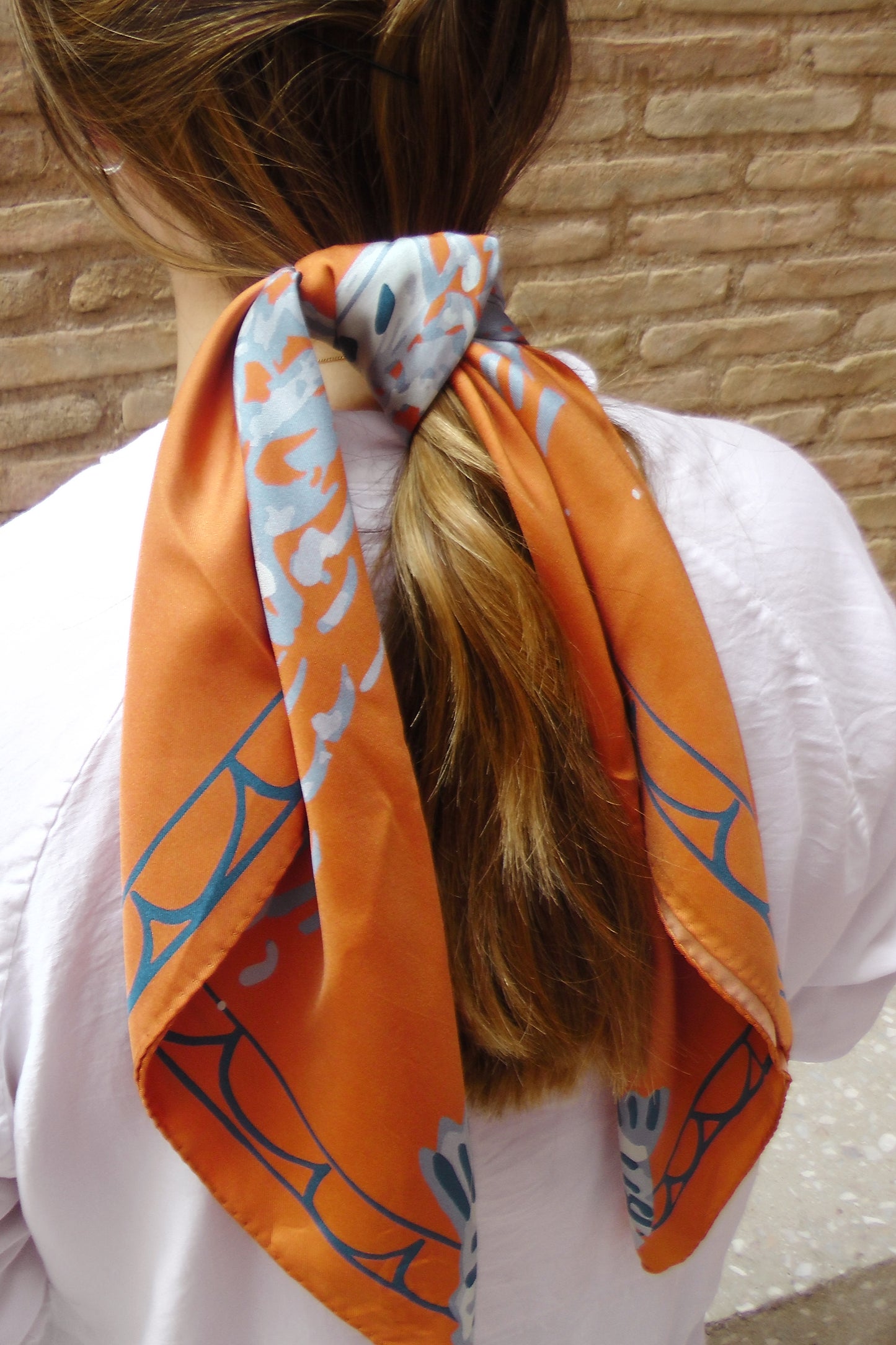 Silk Scarf - "The Blue Boat"