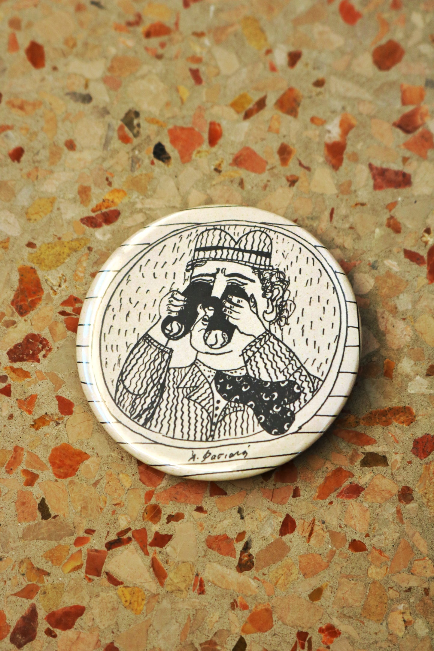 Pins with artworks of Alekos Fassianos