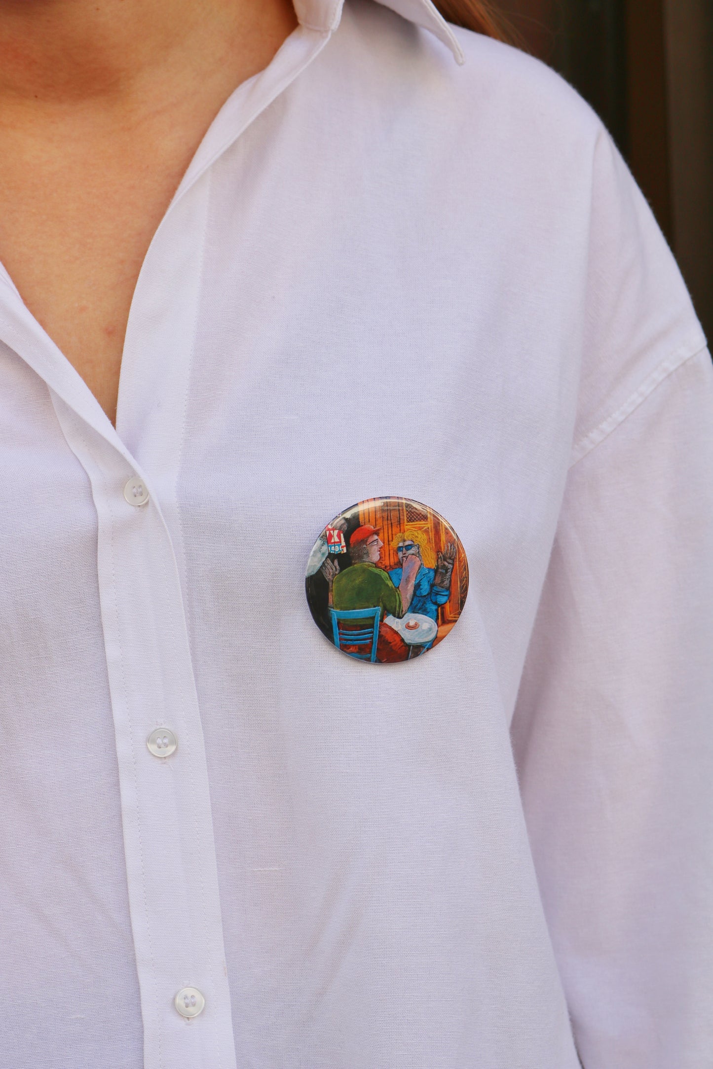 Pins with artworks of Alekos Fassianos