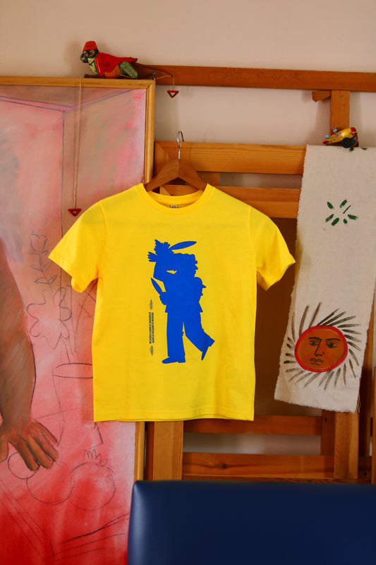 Limited Edition Kids T-Shirt - Yellow with blue figure