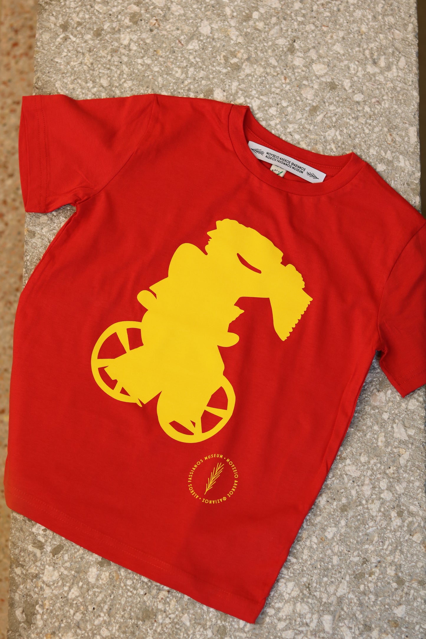 Limited Edition Kids T-Shirt - Red with yellow Cyclist